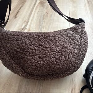 No Boundaries Brown Plush Shoulder Bag